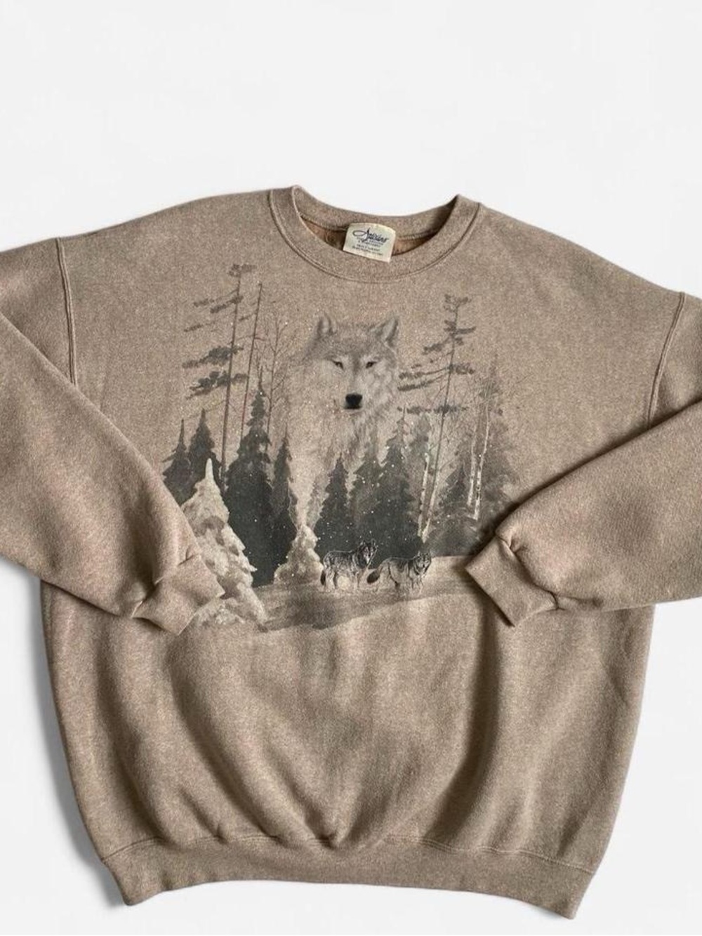 Vintage tan wolf sweatshirt